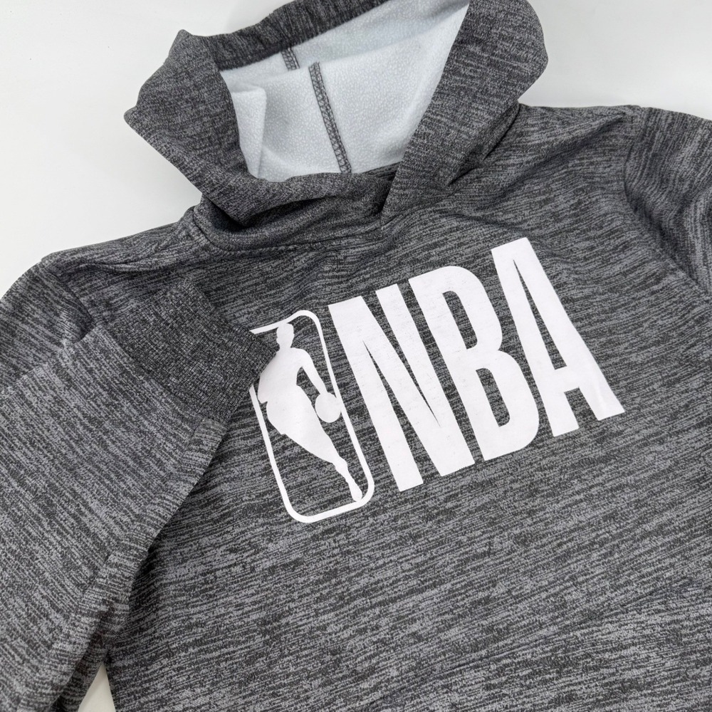 Kids NBA Basketball Hoodie Gray Heather Sweatshirt Youth Size M 10-12